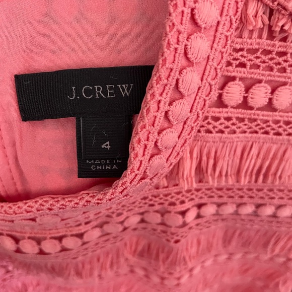 J Crew Coral fringe sleeveless dress - Picture 2 of 6